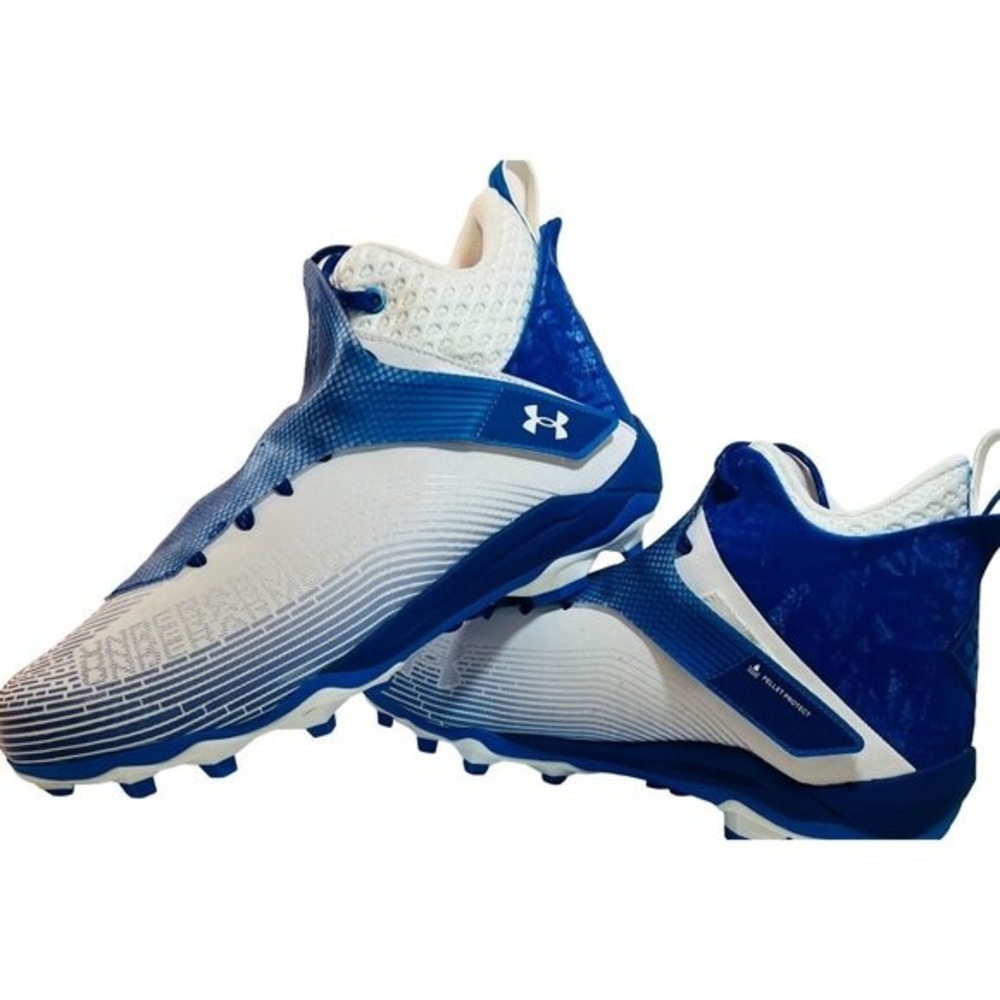Under Armour Football Cleats Mens Sz 13 Highlight Hammer Mc White Royal‎
